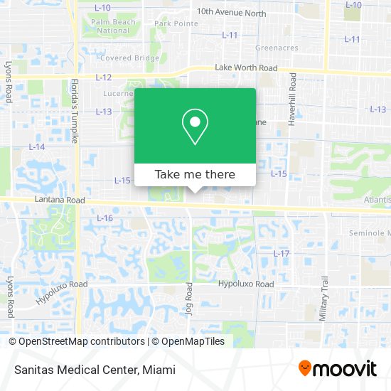 Mapa de Sanitas Medical Center