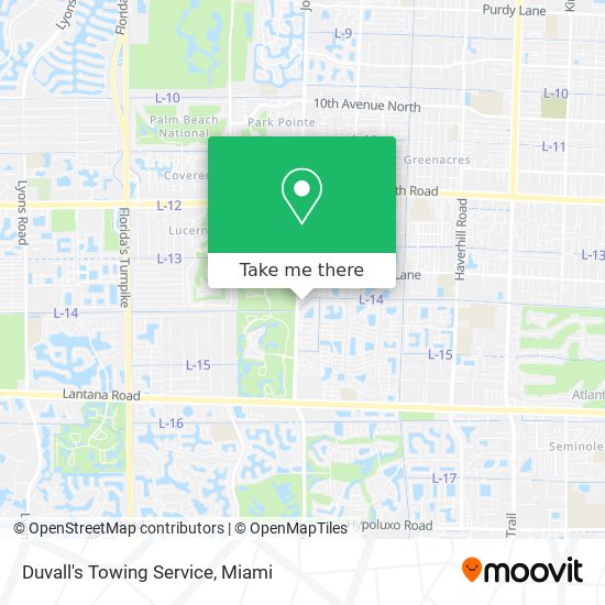 Mapa de Duvall's Towing Service