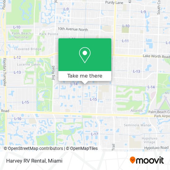 Harvey RV Rental map