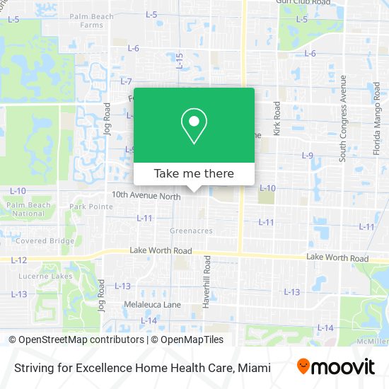Mapa de Striving for Excellence Home Health Care