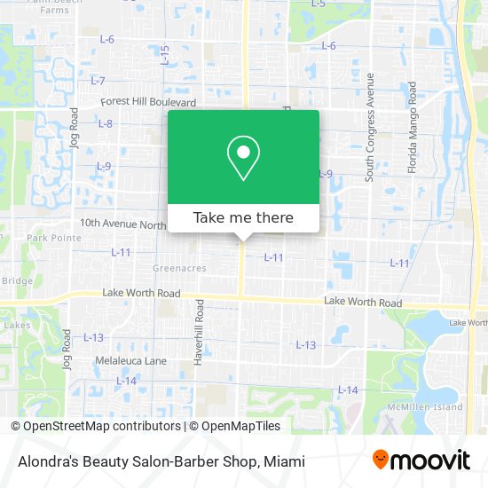 Mapa de Alondra's Beauty Salon-Barber Shop