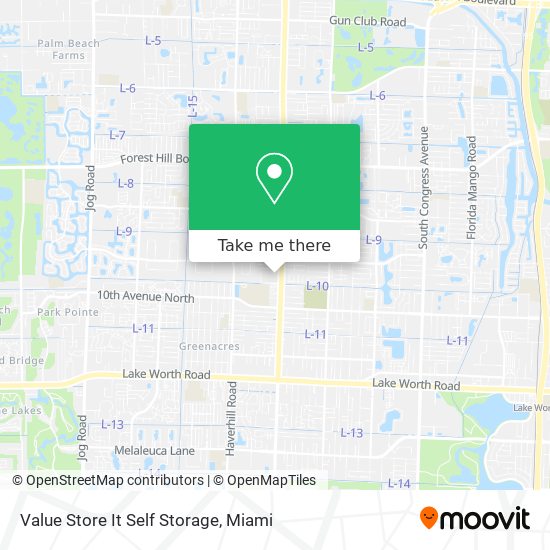 Value Store It Self Storage map