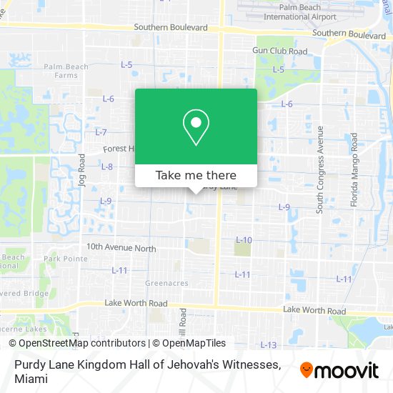 Mapa de Purdy Lane Kingdom Hall of Jehovah's Witnesses