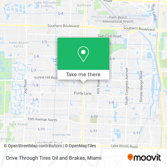 Drive Through Tires Oil and Brakes map