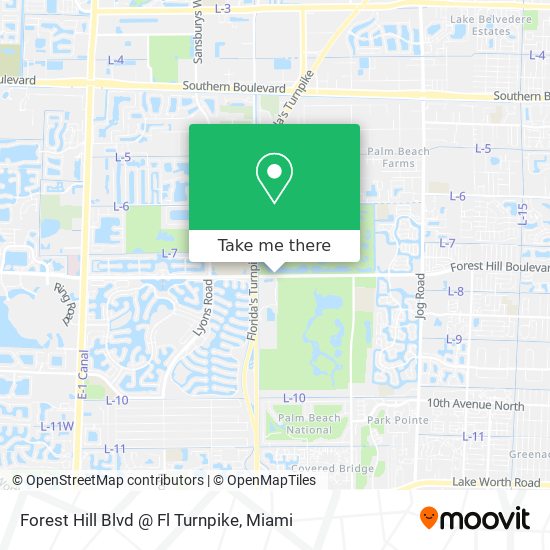 Forest Hill Blvd @ Fl Turnpike map