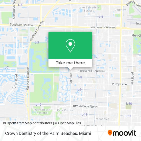 Crown Dentistry of the Palm Beaches map