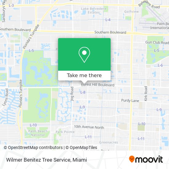 Mapa de Wilmer Benitez Tree Service