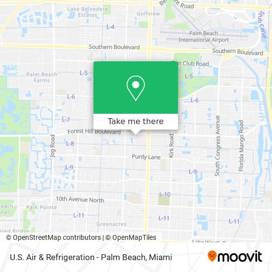 Mapa de U.S. Air & Refrigeration - Palm Beach