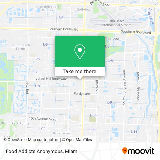 Food Addicts Anonymous map