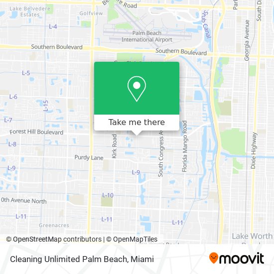 Cleaning Unlimited Palm Beach map