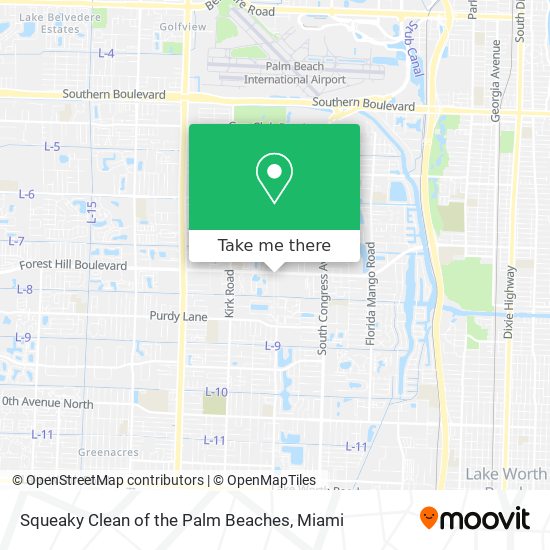 Squeaky Clean of the Palm Beaches map