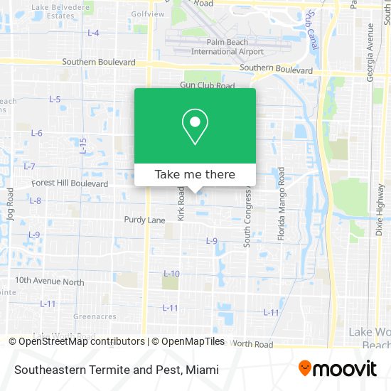 Southeastern Termite and Pest map