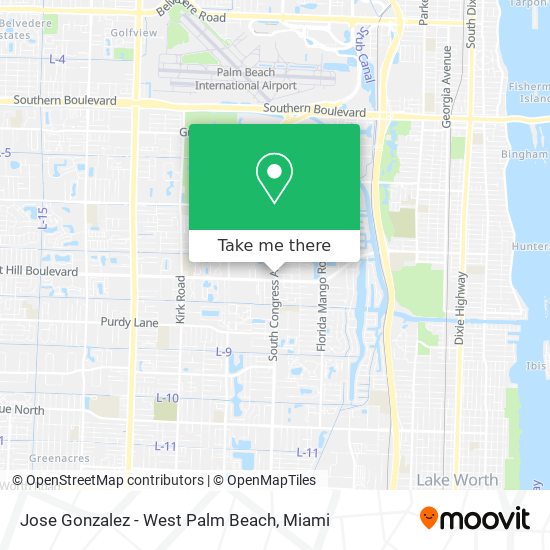 Jose Gonzalez - West Palm Beach map