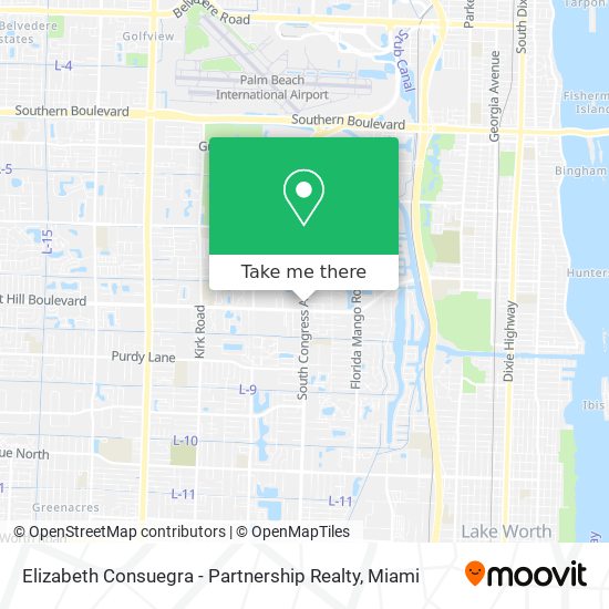 Mapa de Elizabeth Consuegra - Partnership Realty