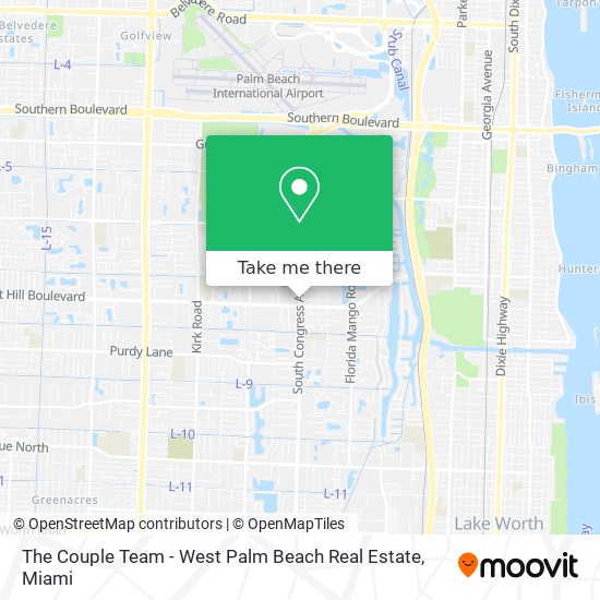 Mapa de The Couple Team - West Palm Beach Real Estate