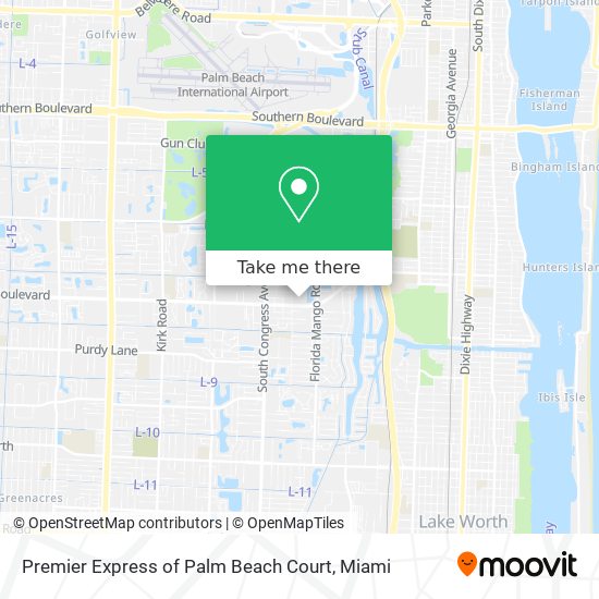 Mapa de Premier Express of Palm Beach Court