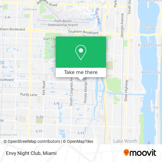 Envy Night Club map