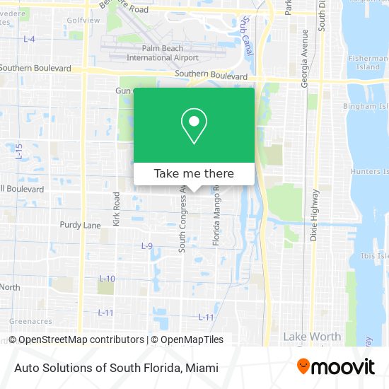 Auto Solutions of South Florida map