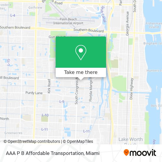 AAA P B Affordable Transportation map