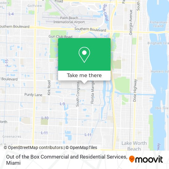 Out of the Box Commercial and Residential Services map