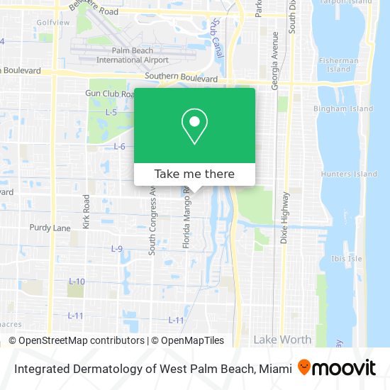 Integrated Dermatology of West Palm Beach map