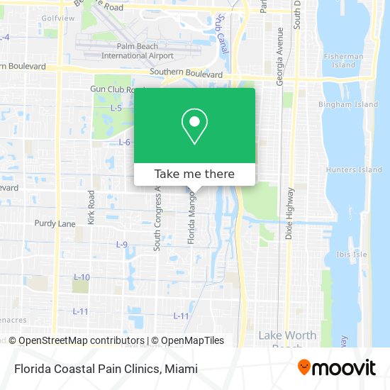 Florida Coastal Pain Clinics map