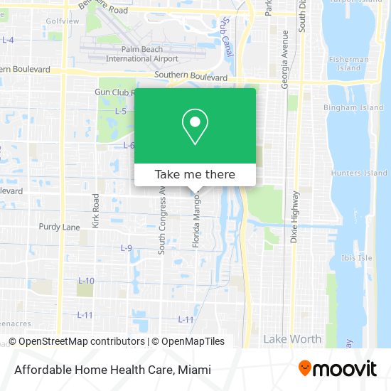 Affordable Home Health Care map