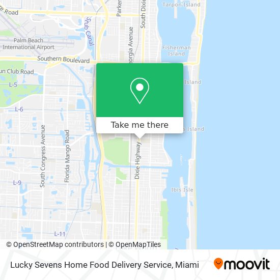 Mapa de Lucky Sevens Home Food Delivery Service