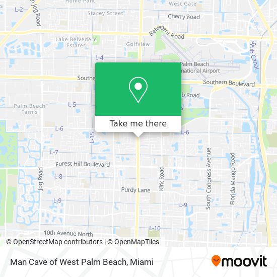 Man Cave of West Palm Beach map