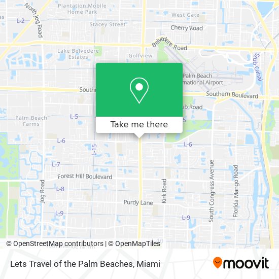 Mapa de Lets Travel of the Palm Beaches