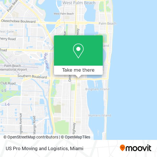 Mapa de US Pro Moving and Logistics