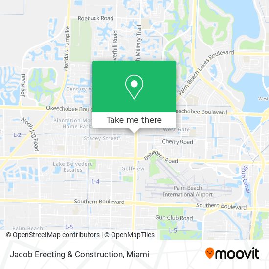 Jacob Erecting & Construction map