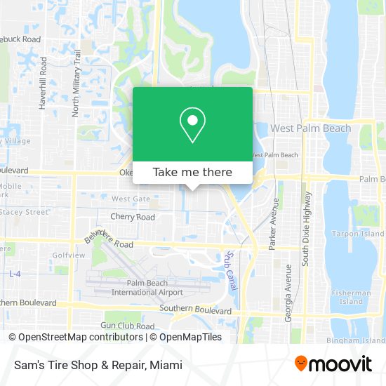 Sam's Tire Shop & Repair map