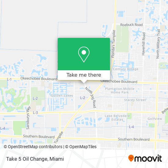 Mapa de Take 5 Oil Change