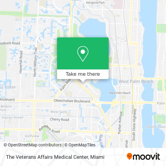 The Veterans Affairs Medical Center map