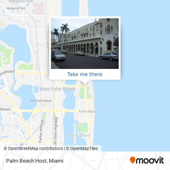 Palm Beach Host map