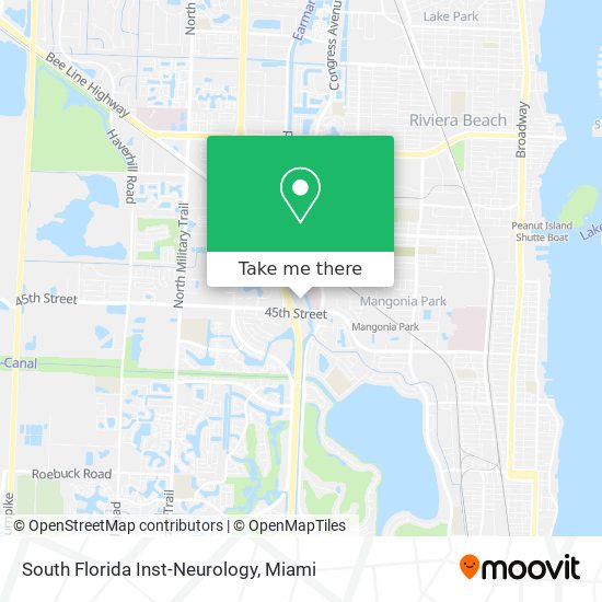 South Florida Inst-Neurology map