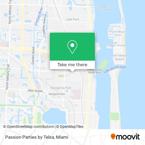 Passion Parties by Telsa map