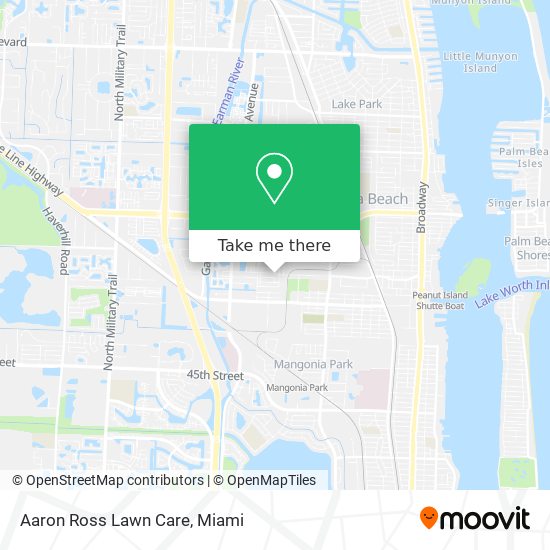 Aaron Ross Lawn Care map