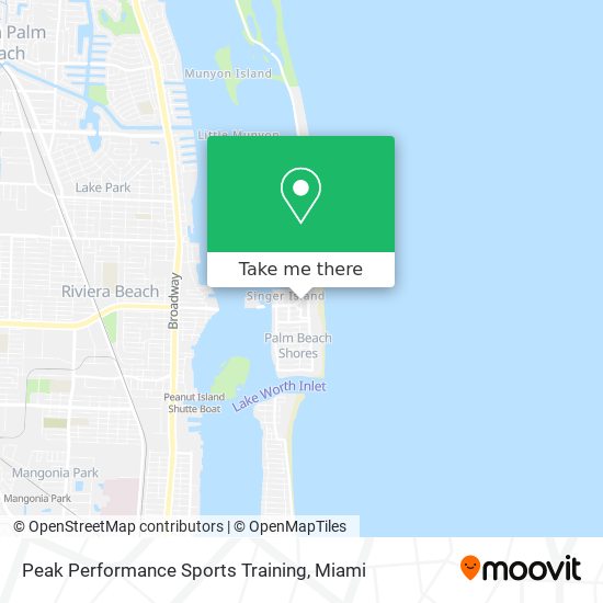 Peak Performance Sports Training map