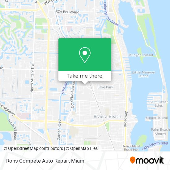 Mapa de Rons Compete Auto Repair