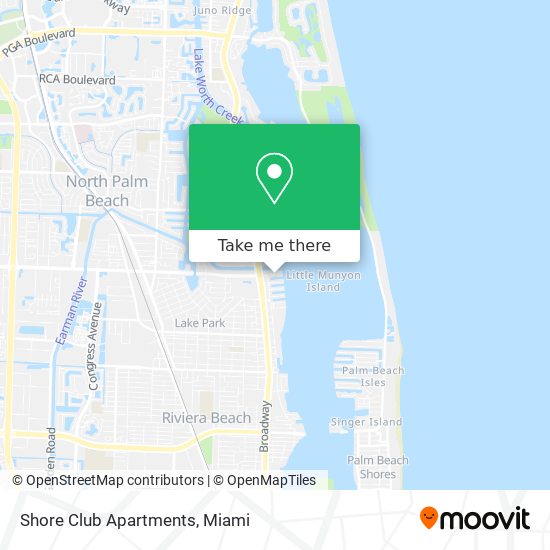 Shore Club Apartments map