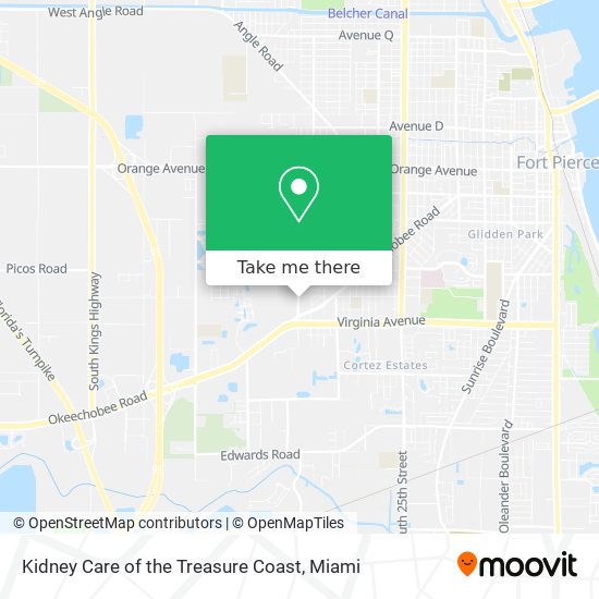 Kidney Care of the Treasure Coast map