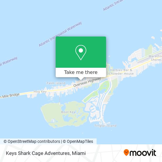 Keys Shark Cage Adventures map