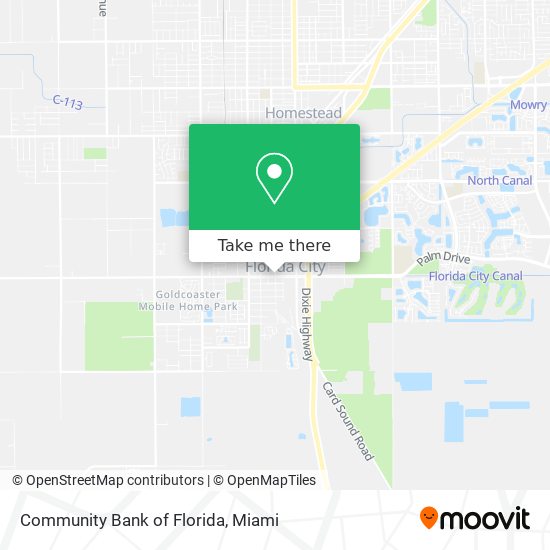 Mapa de Community Bank of Florida