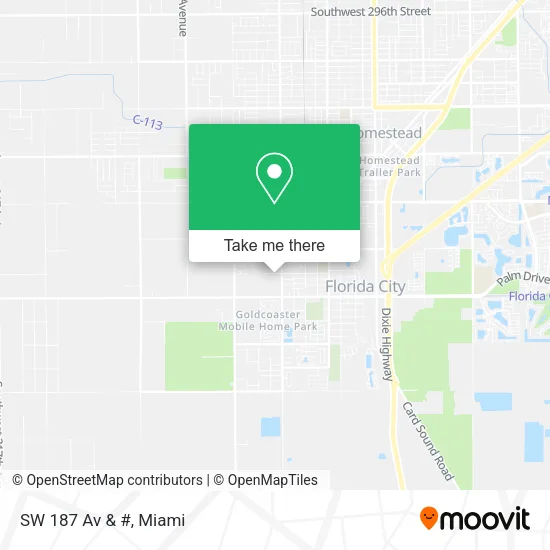SW 187 Av & # map