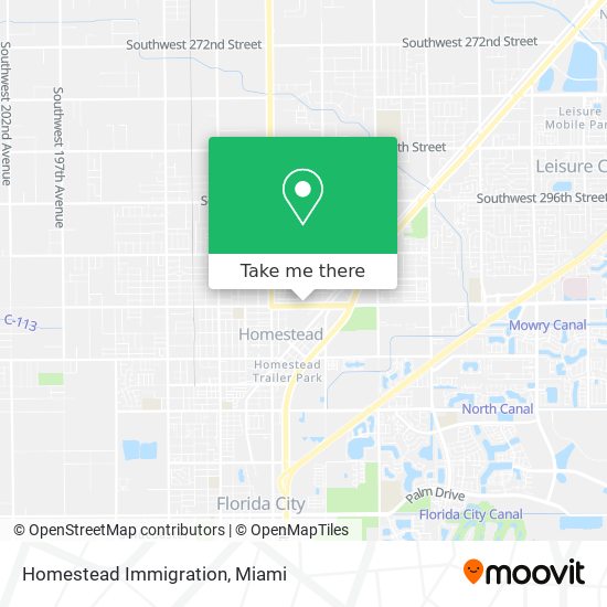 Mapa de Homestead Immigration