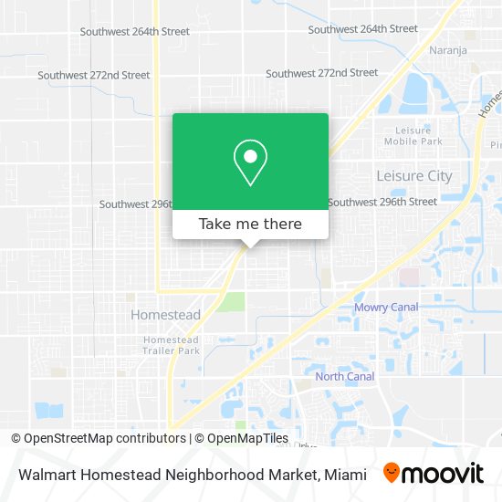 Mapa de Walmart Homestead Neighborhood Market