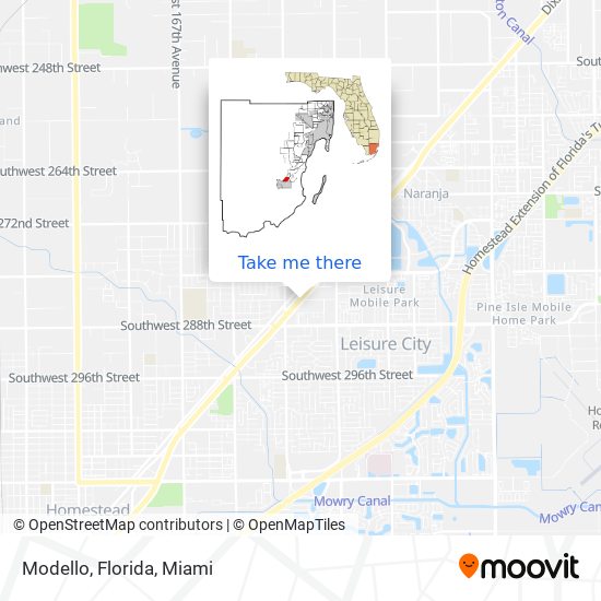 Mapa de Modello, Florida