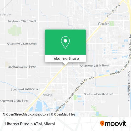 Mapa de Libertyx Bitcoin ATM